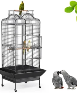 Umbrella Cockatoo Victorian Top Floor Bird Cage With Wheels