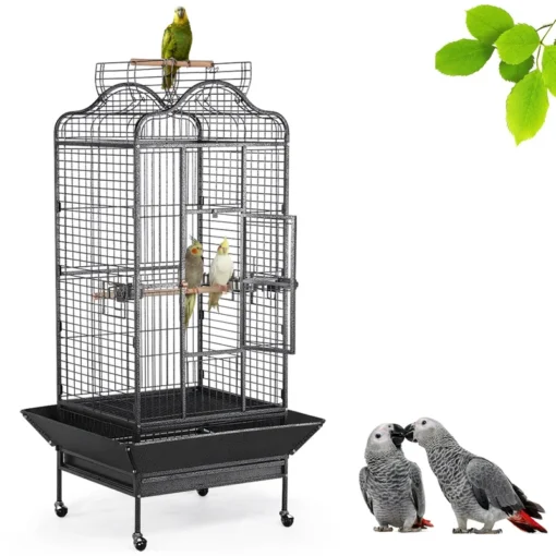 Umbrella Cockatoo Victorian Top Floor Bird Cage With Wheels